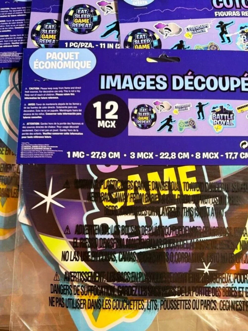 BRAND NEW BATTLE ROYAL VIDEO GAME CUTOUTS PARTY SUPPLIES DECORATION (48 COUNT)